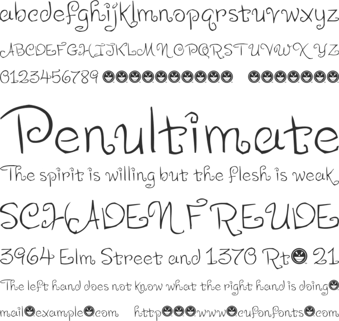LEVO Scaloopy font preview