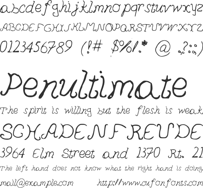 PedersenFont font preview