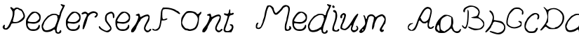 PedersenFont Medium font