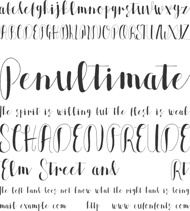 Allia font preview