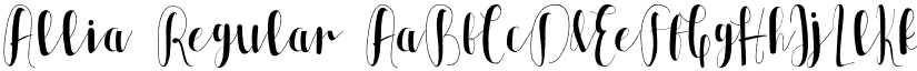 Allia Regular font