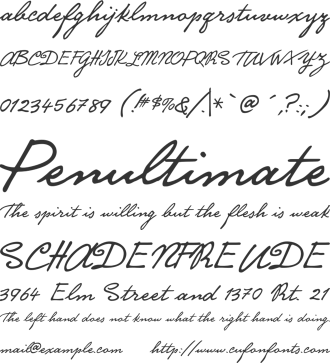 Atat¸rk font preview