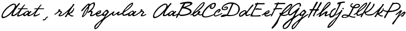 Atat¸rk Regular font