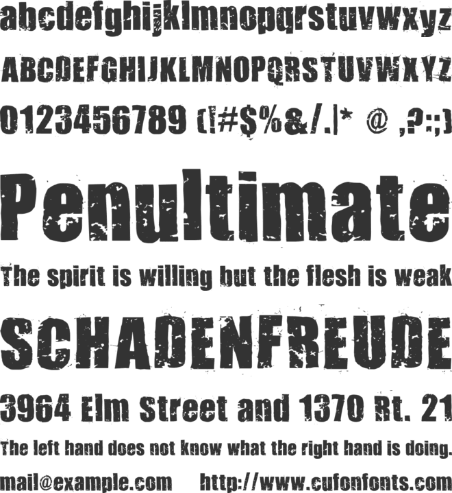 321impact font preview