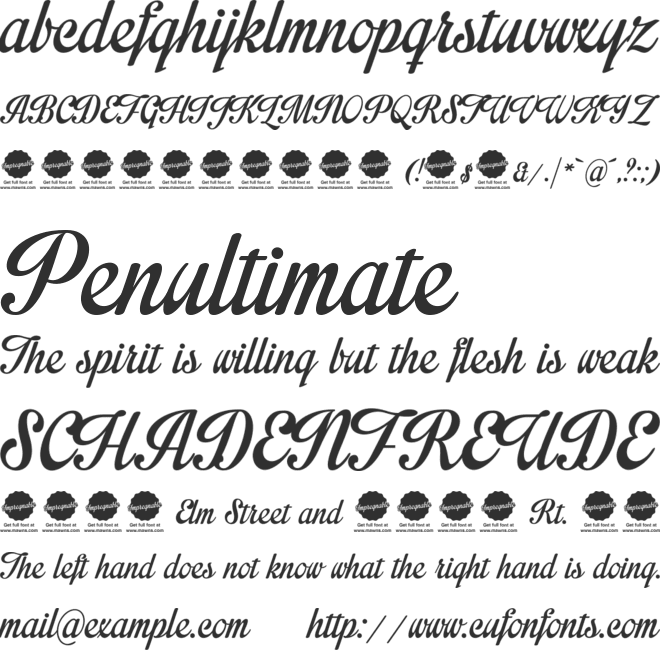 Impregnable Personal Use Only font preview