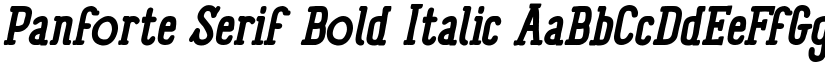 Panforte Serif Bold Italic font