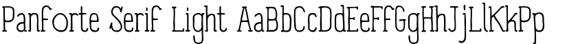 Panforte Serif Light font
