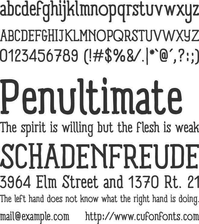 Panforte Serif font preview