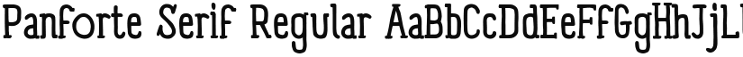 Panforte Serif Regular font