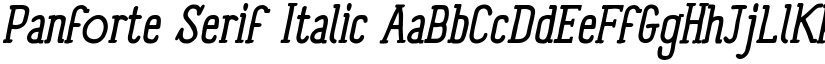 Panforte Serif Italic font