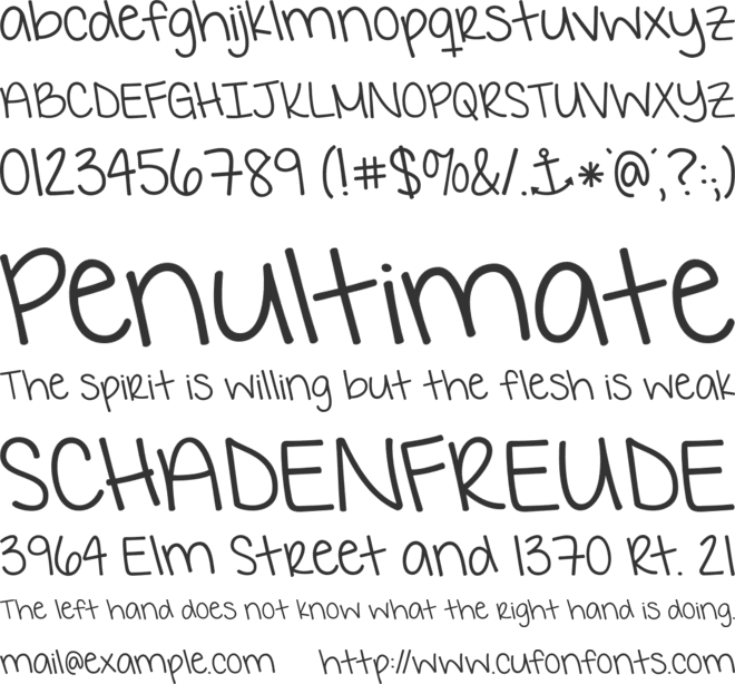 KG I Want Crazy font preview