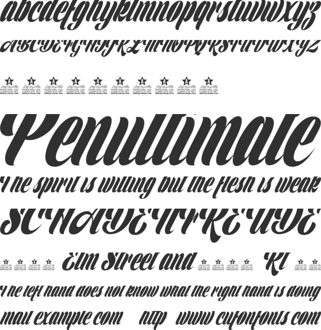 Clipper Personal Use font preview