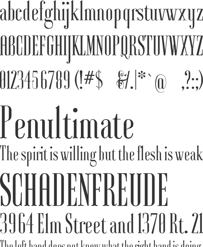Ayres font preview