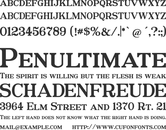 Postamt font preview