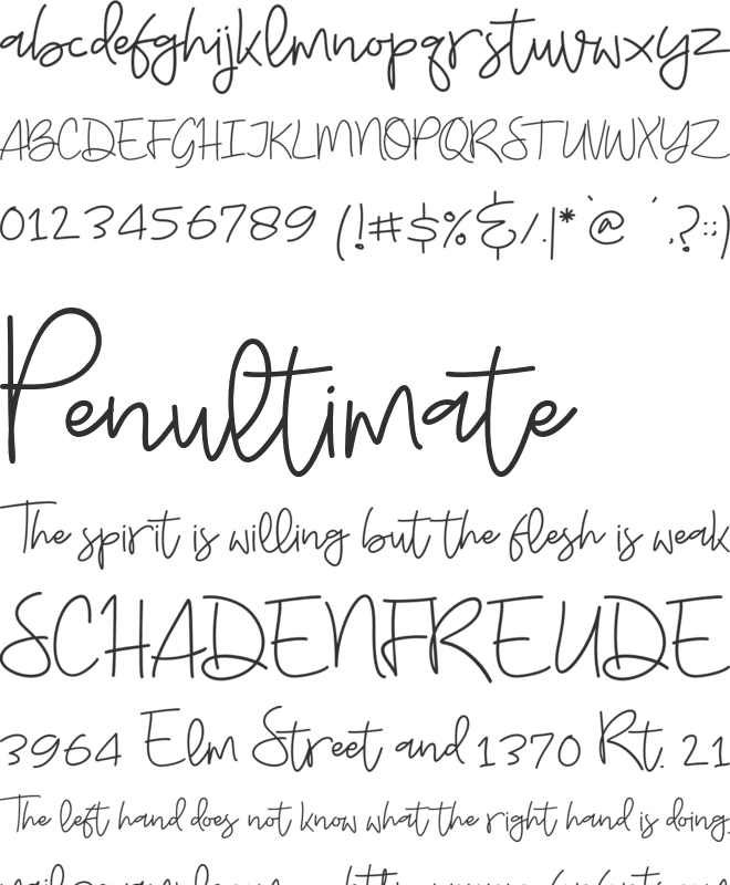 Budayut font preview
