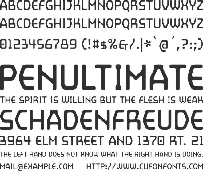 Mainframe font preview