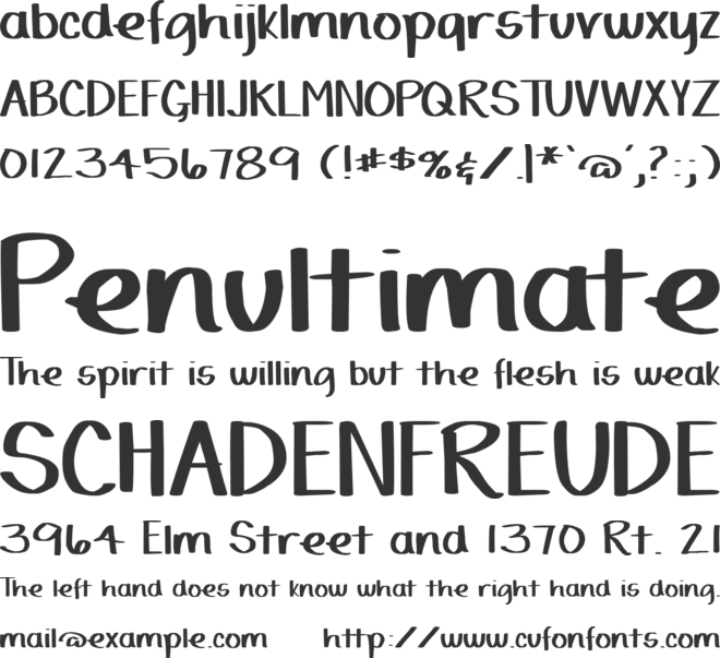 DJB Yard Sale Marker font preview