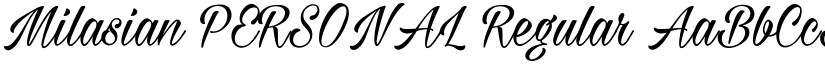 Milasian PERSONAL Regular font