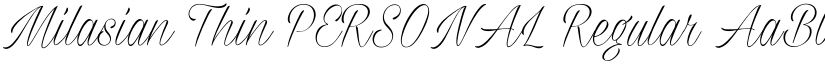 Milasian Thin PERSONAL Regular font
