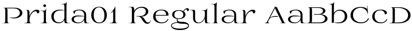 Prida01 Regular font