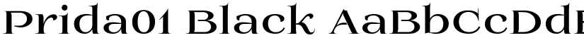 Prida01 Black font