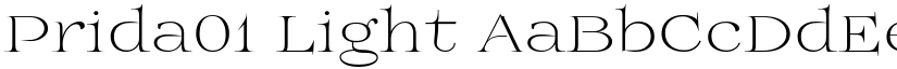 Prida01 Light font