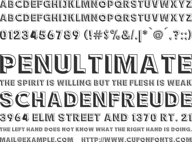 RACE1 Brannt Chiseled NCV font preview