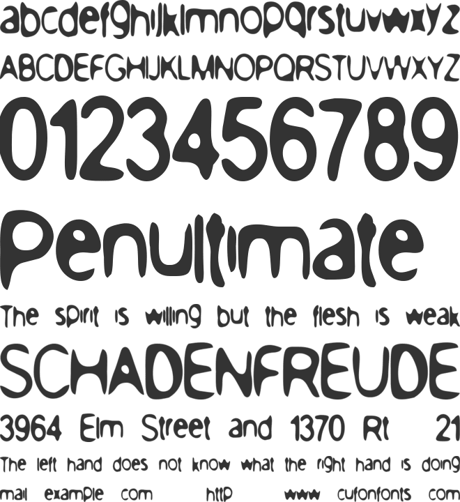 PeaceNow Basic font preview