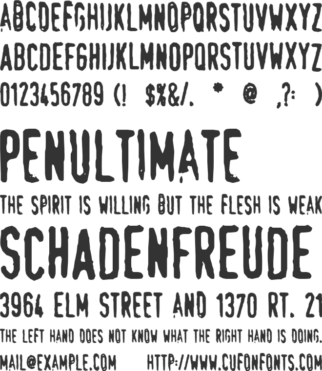 Swede Trauma font preview