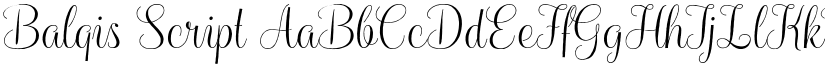 Balqis Script font