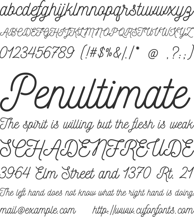 Nickainley font preview