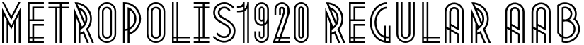 Metropolis1920 Regular font