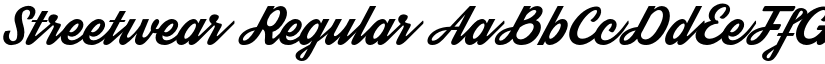 Streetwear Regular font