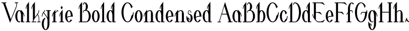 Valkyrie Bold Condensed font