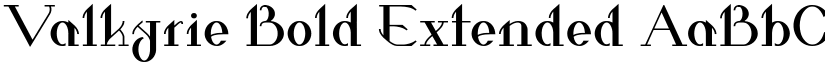Valkyrie Bold Extended font