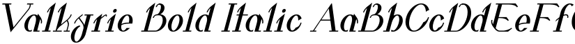Valkyrie Bold Italic font