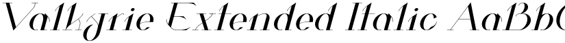 Valkyrie Extended Italic font