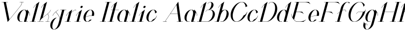 Valkyrie Italic font