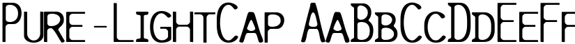 Pure-LightCap font