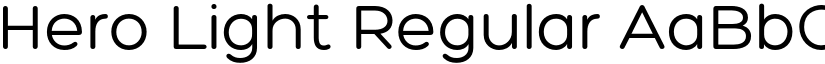 Hero Light Regular font