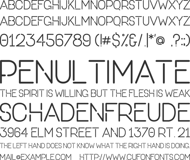 ONE DAY font preview