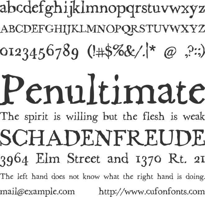 Caslame font preview