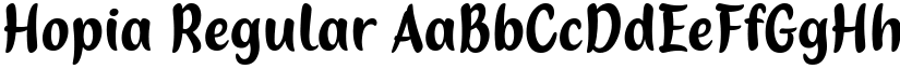 Hopia Regular font