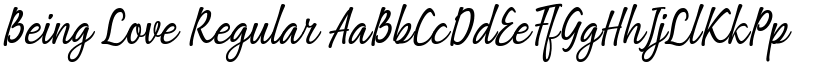 Being Love font download