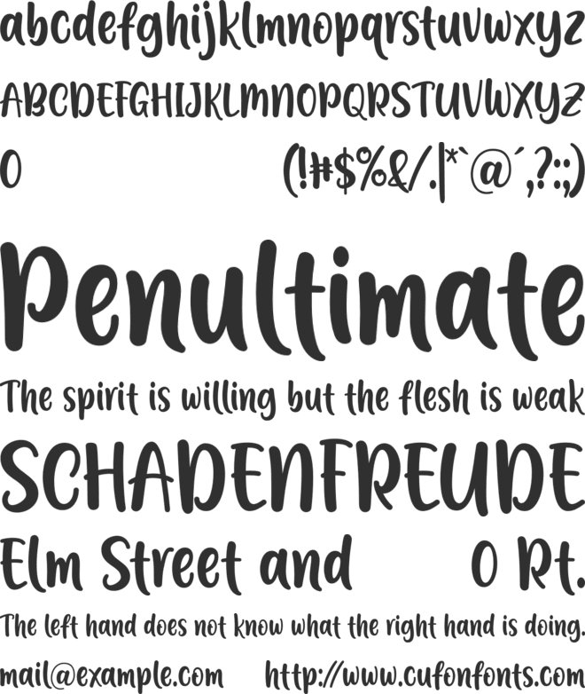A Calling font preview
