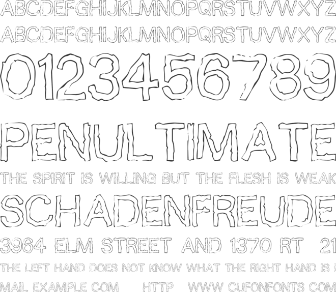 10 Minutes font preview
