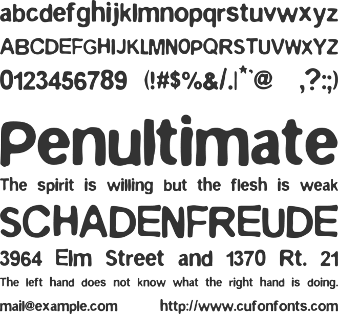 Epilog font preview