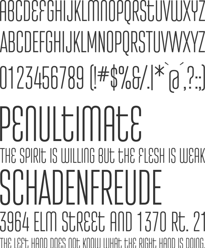 Attentica 4F font preview