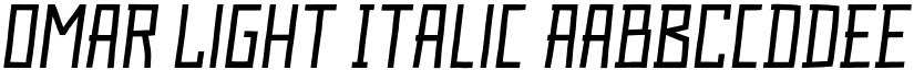 Omar Light Italic font