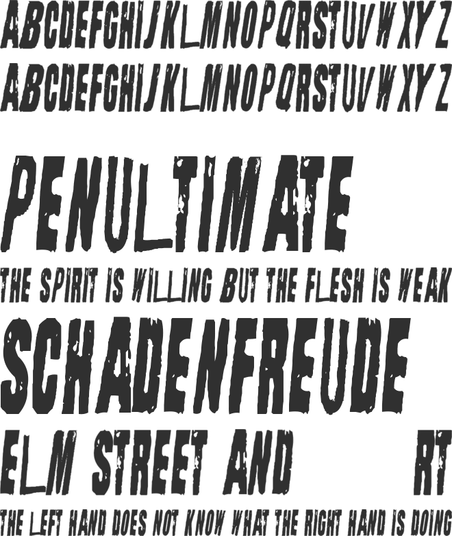 Straight Face font preview